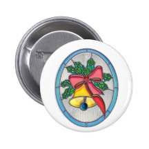 Vitral de Navidad Bell Pins