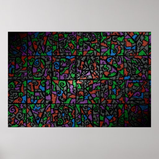 Vitral viejo 2 posters