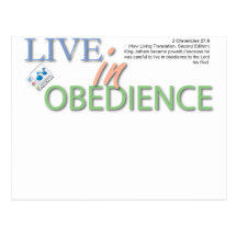 Viva en obediencia postales