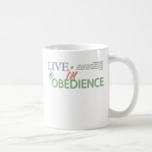 Viva en obediencia tazas