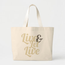 Viva y deje vivo bolsa