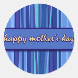 Vive el pegatina azul del día de madre del amor de