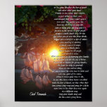 "Vive puesta del sol de TECUMSEH Dreamcatcher de s Posters