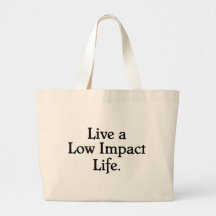 Vive una vida baja del impacto bolsas