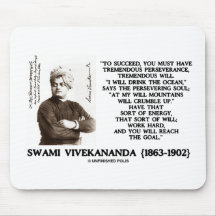 Vivekananda Succeed tiene perseverencia meta Alfombrilla De Ratón