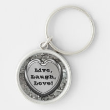 ¡Vivo, risa, amor! Llavero del brillo