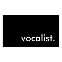 vocalista plantilla de tarjeta de negocio