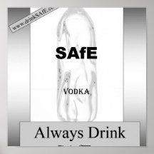 VODKA DE LA CAJA FUERTE DEL ANUNCIO DE LA IMPRESIÓ POSTER
