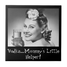 ¡Vodka, el pequeño ayudante de la mamá! Azulejo Cerámica