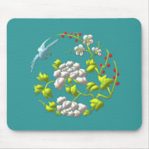 Vogel Zweig bird twig chinesisch chinese Mousepad