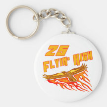Volar arriba los 25tos regalos de cumpleaños llaveros