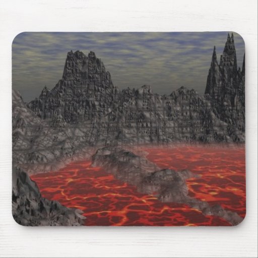 Volcán del magma alfombrilla de ratones
