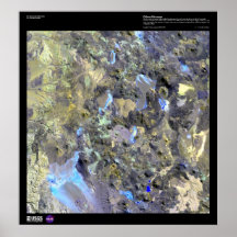 Volcanes chilenos - tierra como poster del arte