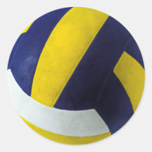 VOLEIBOL ETIQUETA REDONDA