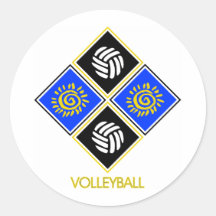 Voleibol Pegatina Redonda