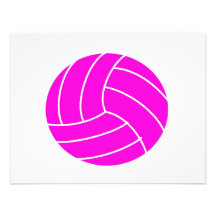Voleibol rosado invitación personalizada