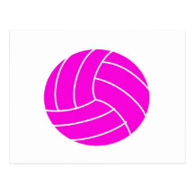 Voleibol rosado tarjeta postal