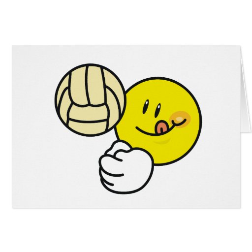 Voleibol sonriente felicitacion 