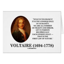¿Voltaire cuál es tolerancia? Humanidad de la cons Tarjeta