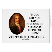 Voltaire si no existió dios necesario inventar felicitación