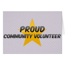 Voluntario orgulloso de la comunidad tarjeton