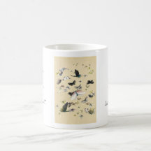 Voluta japonesa fresca de la mariposa del ukiyo-e  taza de café