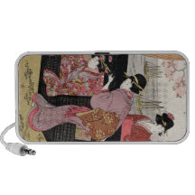 Voluta japonesa fresca de la señora del geisha del portátil altavoz