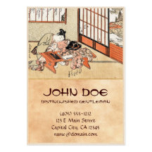 Voluta japonesa fresca del geisha del ukiyo-e del  plantillas de tarjetas personales
