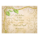 Volutas y vid que entrelaza RSVP del vintage invitaciones