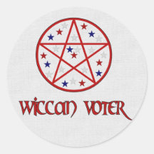 VOTANTE DE WICCAN PEGATINA