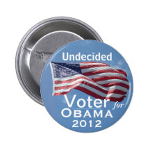 Votante indeciso para OBAMA 2012 Pins