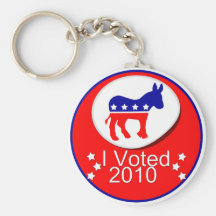 ¡Voté Democratic en 2010! Llaveros Personalizados