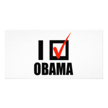 Voté la camiseta de Obama Tarjeta Personal Con Foto