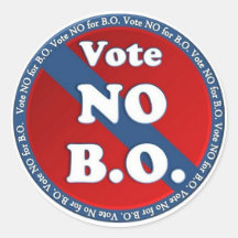 Vote no por B.O. Pegatina Redonda