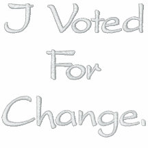 Voté por cambio chaqueta bordada de entrenamiento