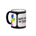Vote por unicornios y consiga la sol y los arco ir tazas