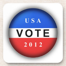 Voto 2012 de los E.E.U.U. Posavasos De Bebidas