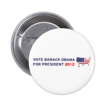 Voto Barack Obama para el presidente 2012 Pins