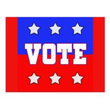 Voto con las estrellas postales