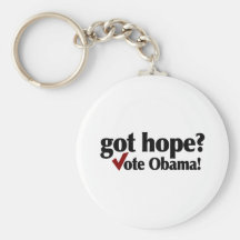 Voto conseguido Obama de la esperanza Llavero