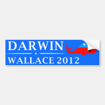Voto Darwin y Wallace en 2012 Etiqueta De Parachoque