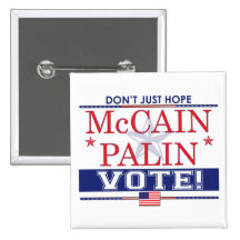 VOTO de McCain Palin Pins