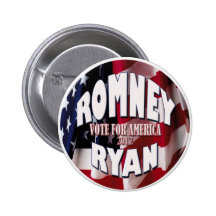 Voto de Romney Ryan para América 2012 Pins