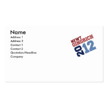 VOTO DECISIVO 2012 DE NEWT GINGRICH TARJETAS PERSONALES