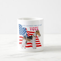 VOTO del fox terrier del alambre Taza