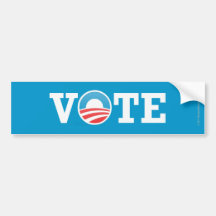 Voto del pegatina de Favorable-Obama Pegatina De Parachoque
