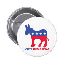 Voto Demócrata con el burro Pin