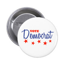 Voto Demócrata (estrellas) Pins
