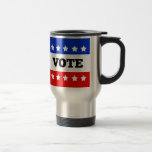 Voto, estrellas del blanco taza de café