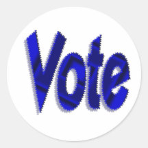 voto etiqueta redonda